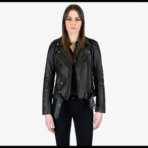 Straight to Hell Leather Commando Jacket, Medium M